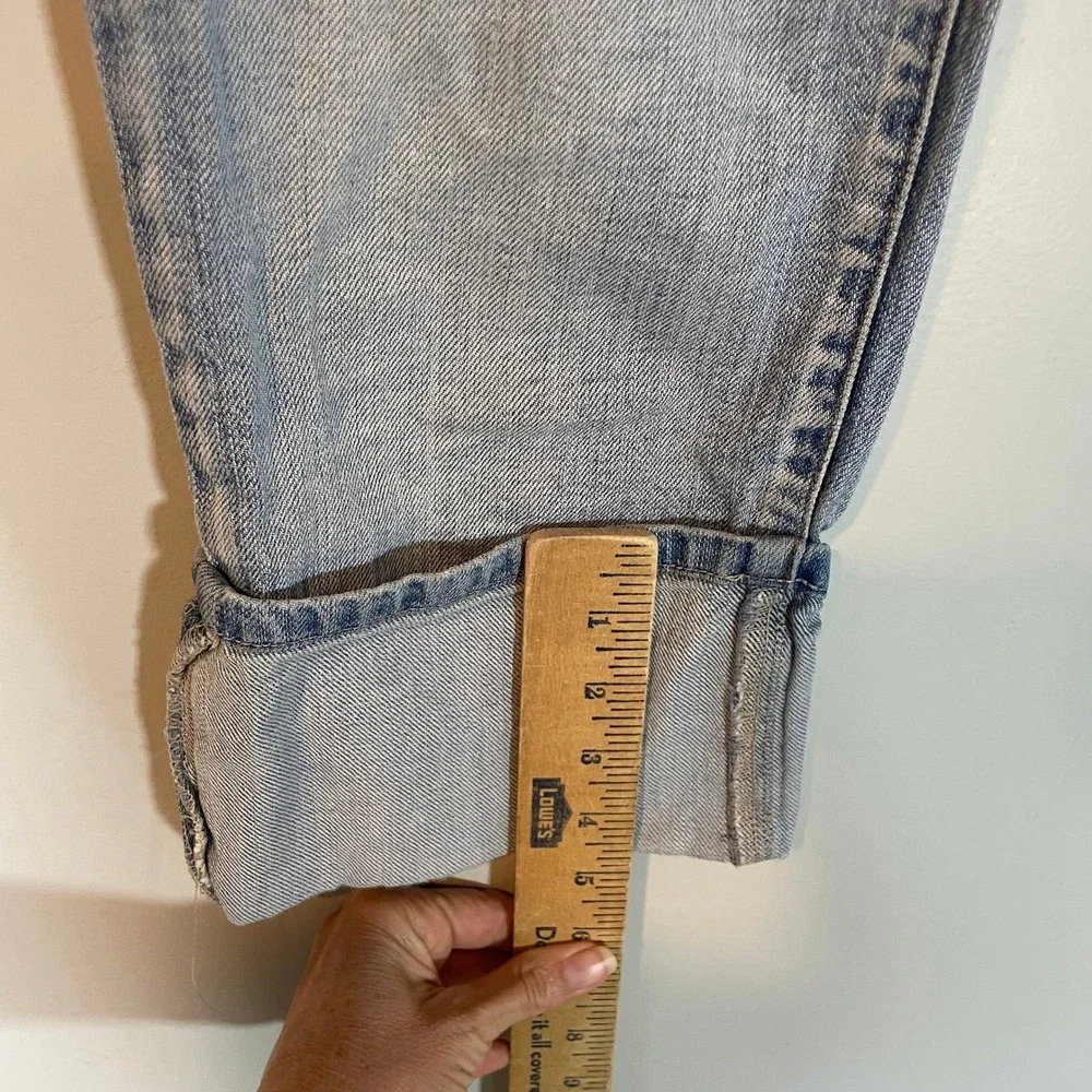 Mossimo Denim Women Light Wash Cuffed Capri Jeans Y2K Size 11 Cropped Blue 90s